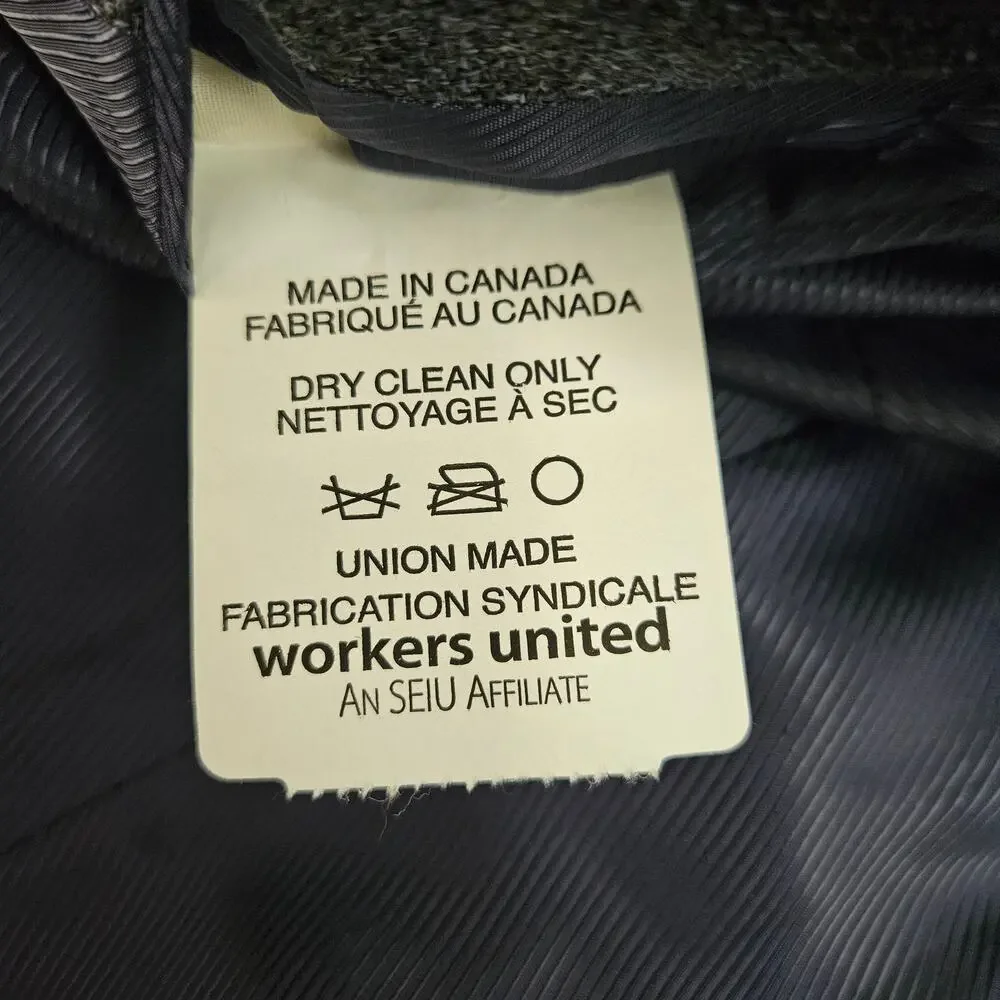 S. Cohen Sarno 46R CottonWool Blazer Sport Coat Made in Canada Blue/Gray Classic